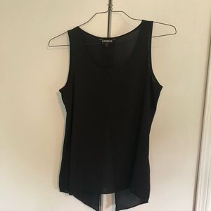 Black Express split back tank top